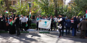 تجمع دانشگاهیان در مقابل دفتر سازمان ملل در تهران